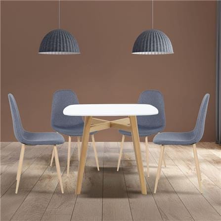 ชุดโต๊ะทานข้าว 4 ที่นั่ง SB FURNITURE JANORA-A80&LASTA 59062987 สีขาว_3