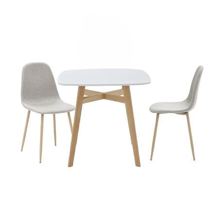 ชุดโต๊ะทานข้าว 2 ที่นั่ง SB FURNITURE JANORA-A80&LASTA 59062966 สีขาว_0