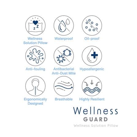 หมอนหนุน ไมโครไฟเบอร์ FROLINA WELLNESS GUARD M BAG 19x29 นิ้ว สีขาว_8