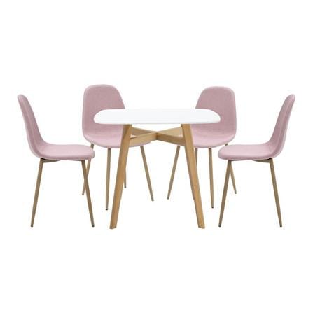 ชุดโต๊ะทานข้าว 4 ที่นั่ง SB FURNITURE JANORA-A80&LASTA 59062985 สีขาว_0