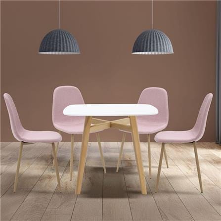 ชุดโต๊ะทานข้าว 4 ที่นั่ง SB FURNITURE JANORA-A80&LASTA 59062985 สีขาว_3