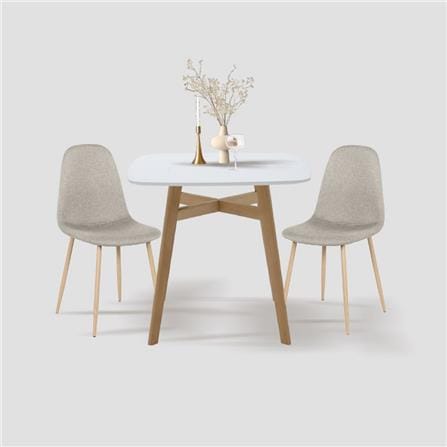 ชุดโต๊ะทานข้าว 2 ที่นั่ง SB FURNITURE JANORA-A80&LASTA 59062969 สีขาว_5