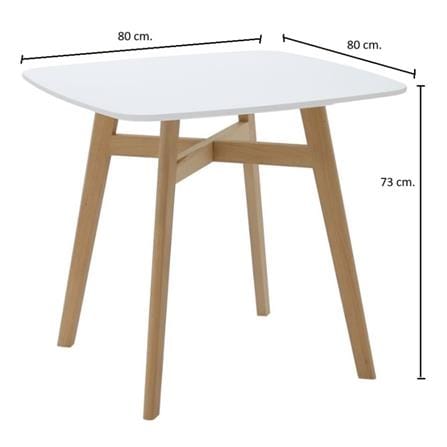 ชุดโต๊ะทานข้าว 2 ที่นั่ง SB FURNITURE JANORA-A80&LASTA 59062969 สีขาว_6
