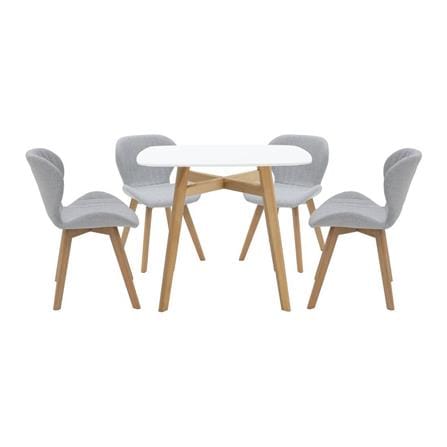 ชุดโต๊ะทานข้าว 4 ที่นั่ง SB FURNITURE JANORA-A80&YEARLING 59062988 สีขาว_0