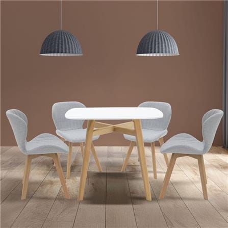 ชุดโต๊ะทานข้าว 4 ที่นั่ง SB FURNITURE JANORA-A80&YEARLING 59062988 สีขาว_3