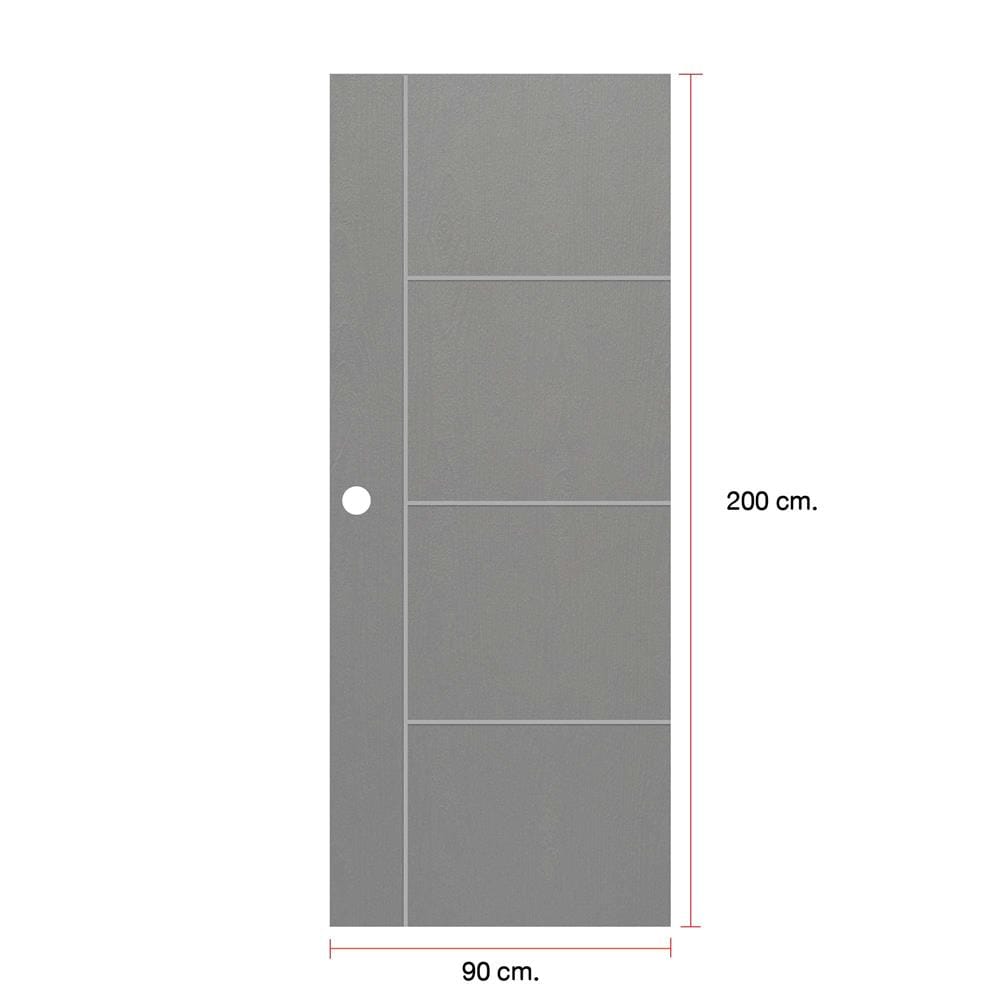 ประตูภายนอก UPVC MODERNWOOD MWNR004 90x200 ซม. สีเทา