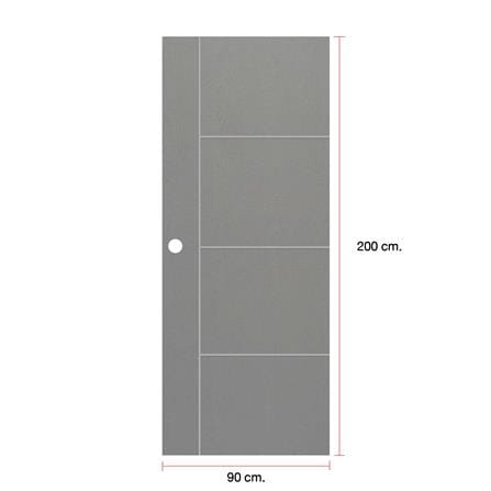 ประตูภายนอก UPVC MODERNWOOD MWNR004 90x200 ซม. สีเทา_4