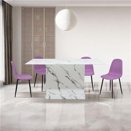 ชุดโต๊ะทานข้าว 4 ที่นั่ง SB FURNITURE BORIM120&LALADA 59062961 สีขาว_3