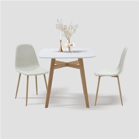 ชุดโต๊ะทานข้าว 2 ที่นั่ง SB FURNITURE JANORA-A80&LASTA 59062965 สีขาว_5