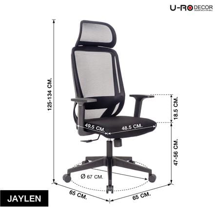 เก้าอี้สำนักงาน U-RODECOR JAYLEN สีดำ_12