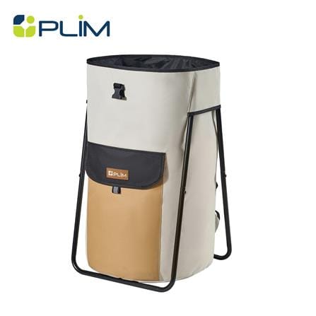ถังผ้ากลมพร้อมขาตั้ง PLIM MOVA 40x67.5 ซม. สีเบจ_0