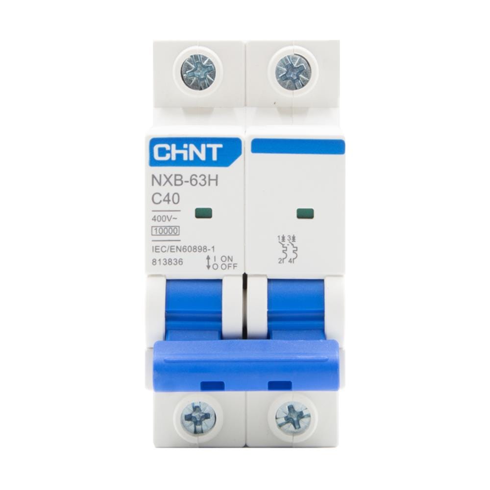 เมนเบรกเกอร์กันดูด 40 แอมป์ 2 โพล CHINT NXB-63H