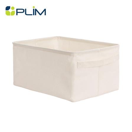 ถังผ้าเหลี่ยมเตี้ย PLIM SIMPLE SIZE L สีครีม_0