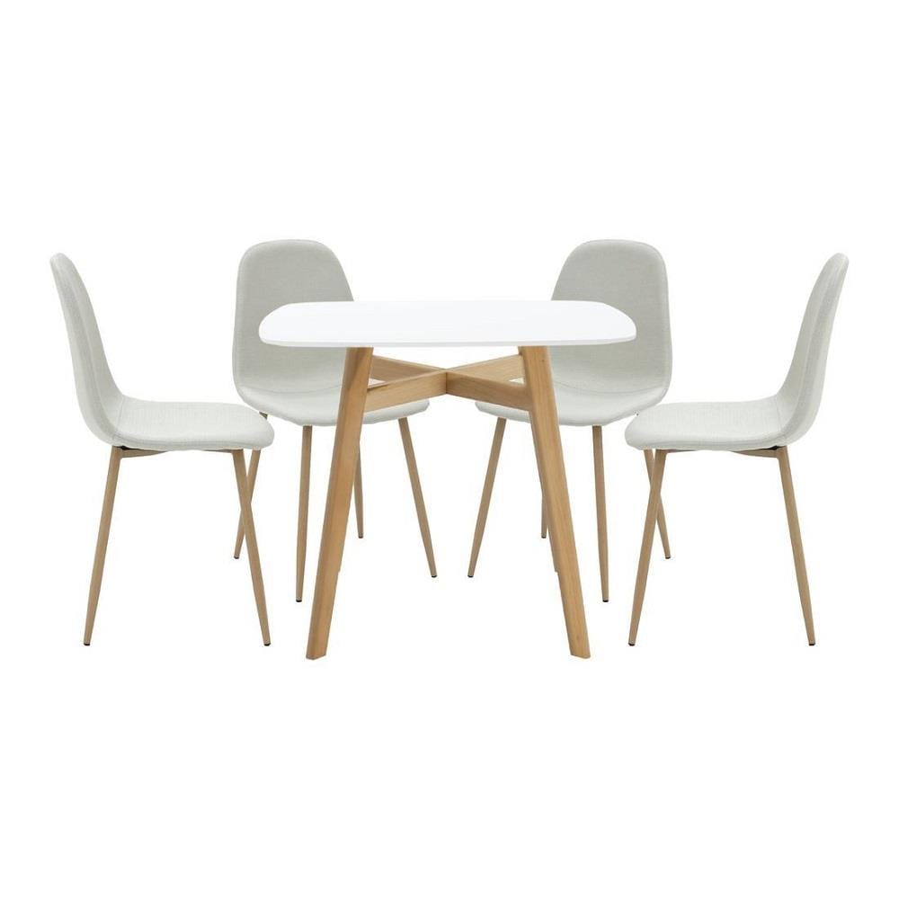 ชุดโต๊ะทานข้าว 4 ที่นั่ง SB FURNITURE JANORA-A80&LASTA 59062982 สีขาว