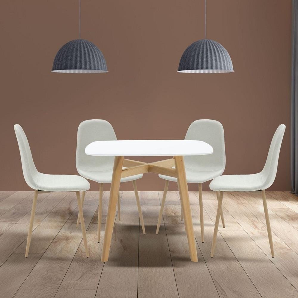 ชุดโต๊ะทานข้าว 4 ที่นั่ง SB FURNITURE JANORA-A80&LASTA 59062982 สีขาว