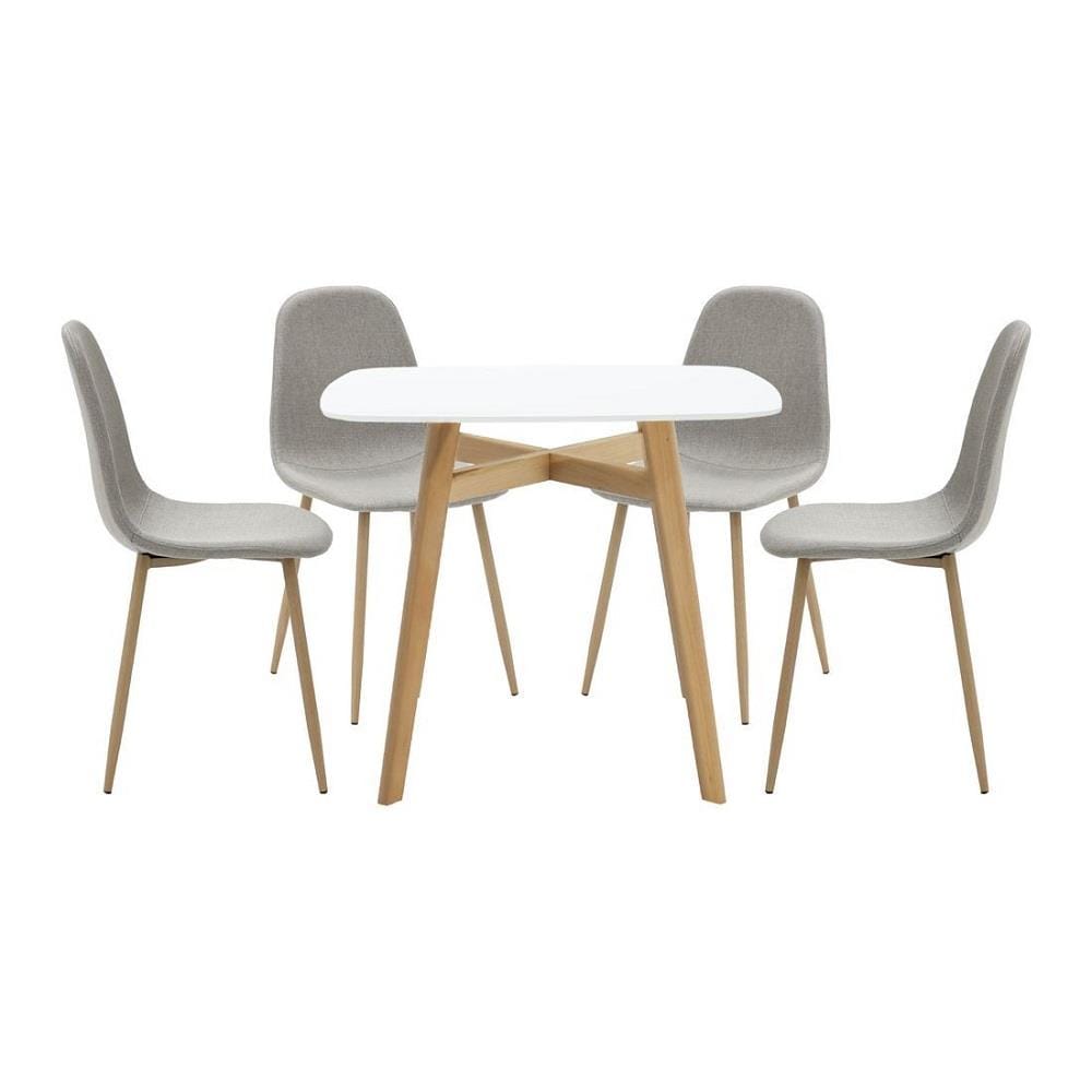 ชุดโต๊ะทานข้าว 4 ที่นั่ง SB FURNITURE JANORA-A80&LASTA 59062983 สีขาว