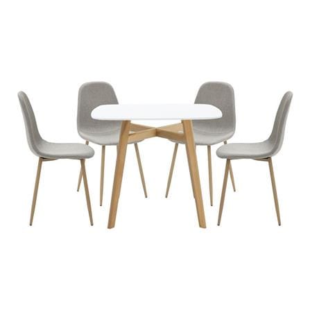 ชุดโต๊ะทานข้าว 4 ที่นั่ง SB FURNITURE JANORA-A80&LASTA 59062983 สีขาว_0
