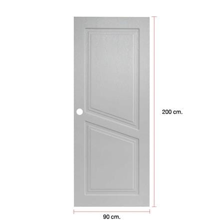 ประตูภายนอก UPVC MODERNWOOD NEO CLASSIC 90x200 ซม. สีเทา_4