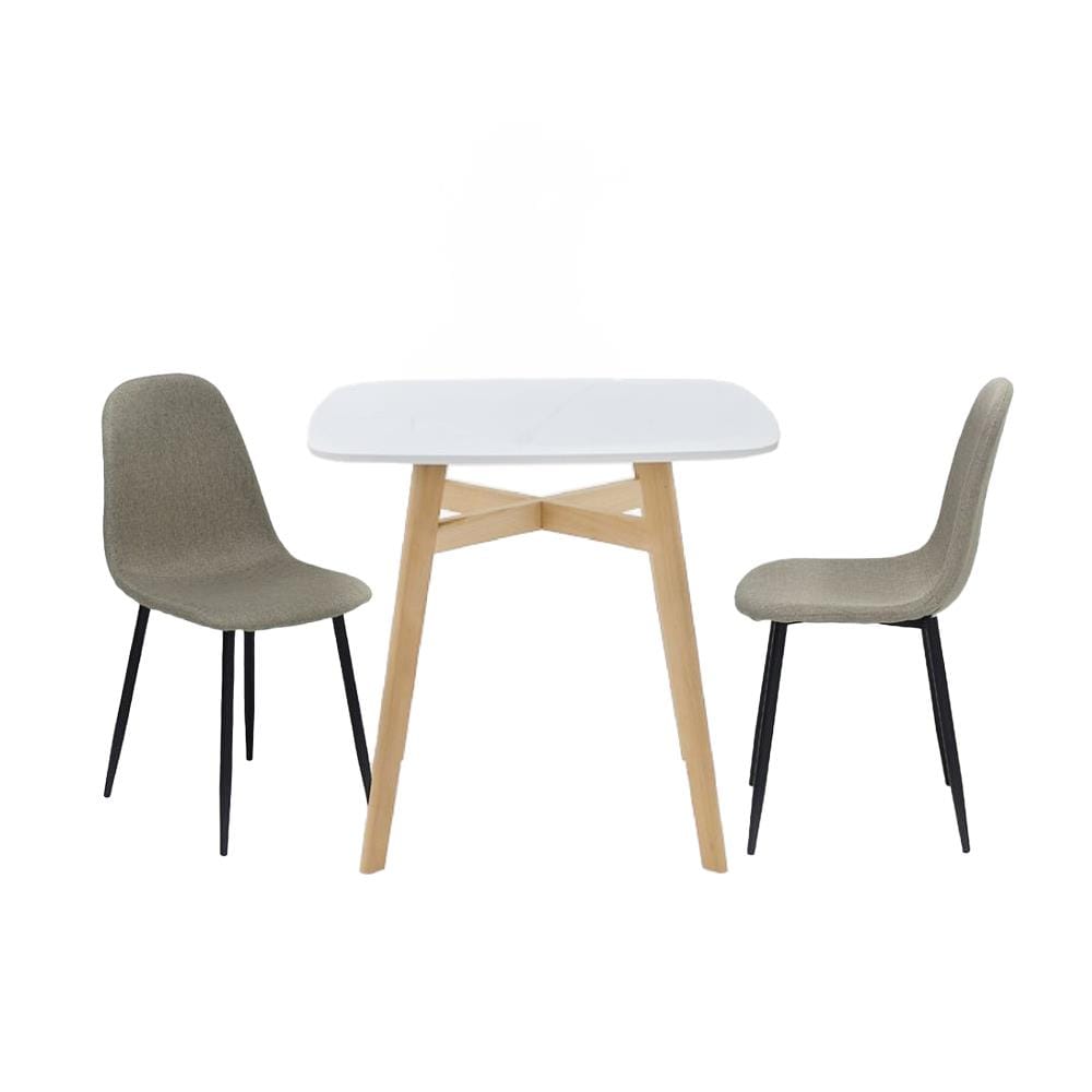 ชุดโต๊ะทานข้าว 2 ที่นั่ง SB FURNITURE JANORA&LALADA 59062975 สีขาว