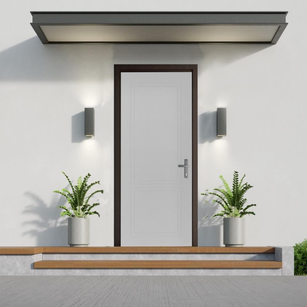 ประตูภายนอก UPVC MODERNWOOD MWN025 90x200 ซม. สีเทา