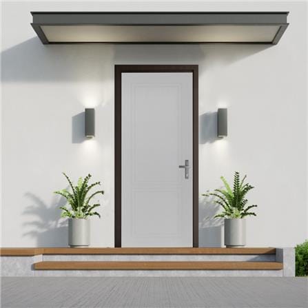 ประตูภายนอก UPVC MODERNWOOD MWN025 90x200 ซม. สีเทา_3