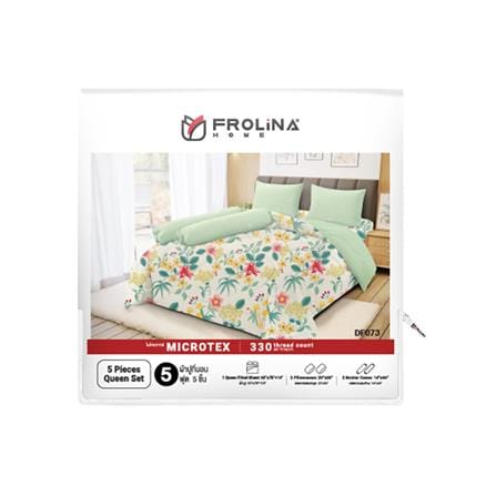 ชุดผ้าปูที่นอน 5 ฟุต (ชุด 5 ชิ้น) FROLINA MICROTEX DF073_3