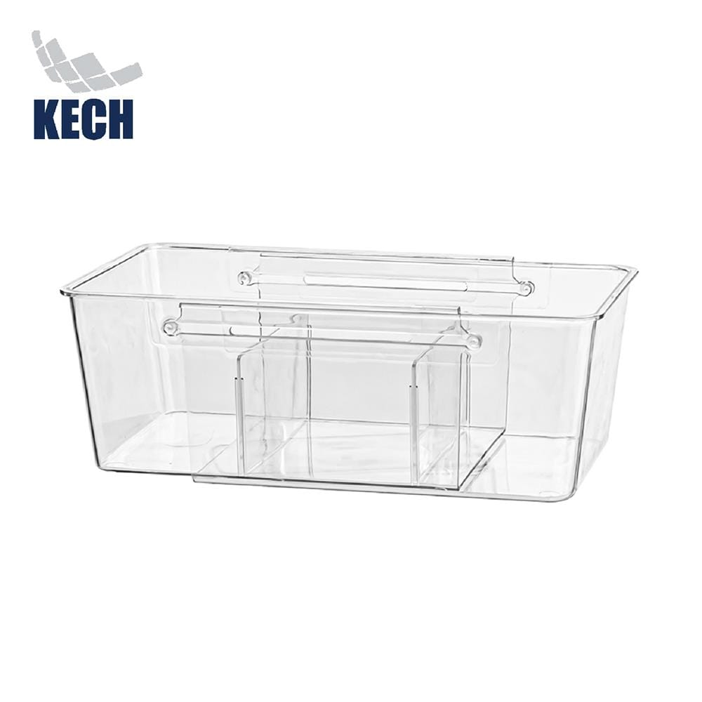 กล่องเก็บของปรับขนาดได้ KECH GLOSSY SIZE L สีใส