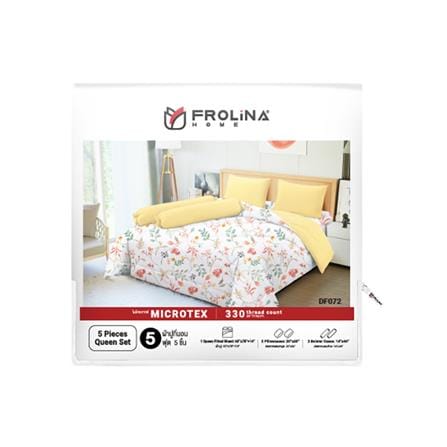 ชุดผ้าปูที่นอน 5 ฟุต (ชุด 5 ชิ้น) FROLINA MICROTEX DF072_3