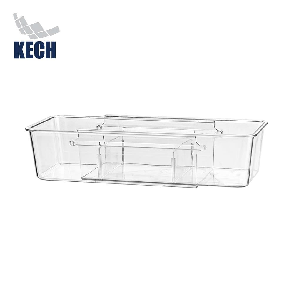 กล่องเก็บของปรับขนาดได้ KECH GLOSSY SIZE M สีใส
