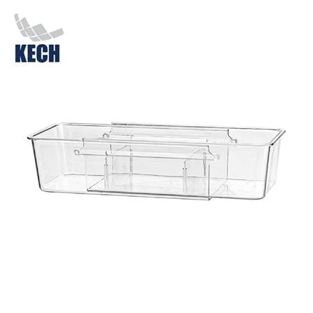 กล่องเก็บของปรับขนาดได้ KECH GLOSSY SIZE M สีใส_0