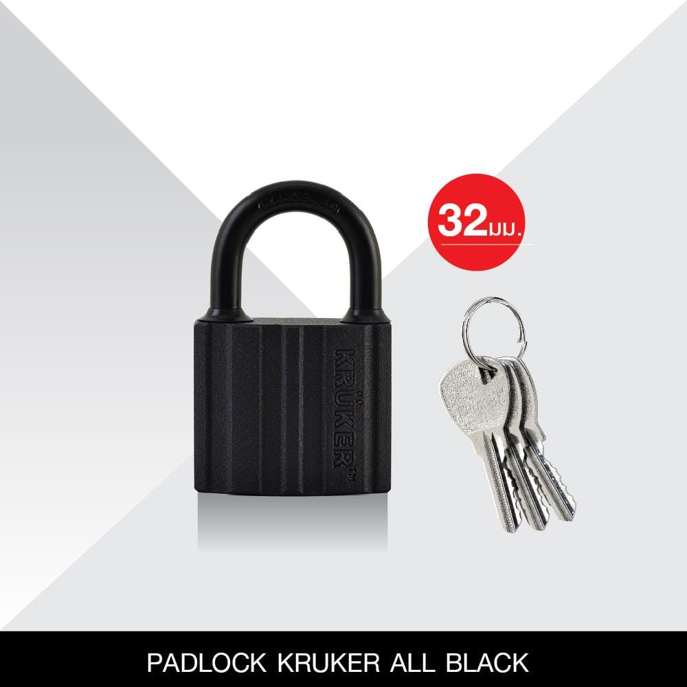 กุญแจ KRUKER KK-9397 32 มม. สีดำ