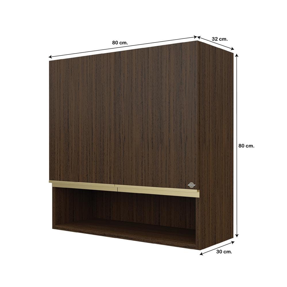 ตู้แขวนคู่ D2 JUPITER JUVENTAS 80x80 ซม. สี DARK TEAK
