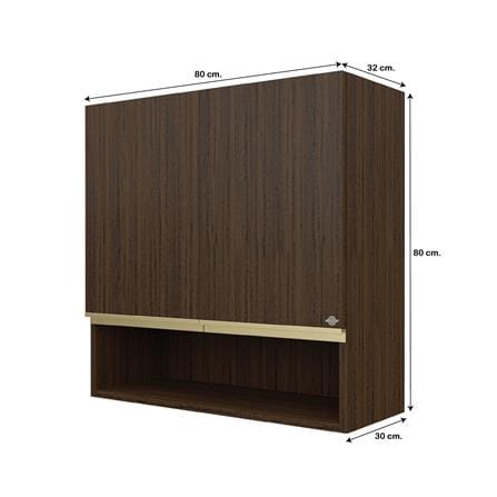 ตู้แขวนคู่ D2 JUPITER JUVENTAS 80x80 ซม. สี DARK TEAK_4