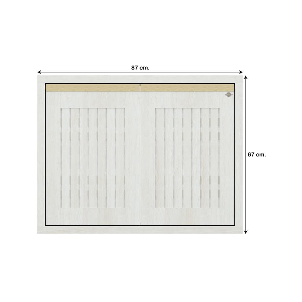 บานซิงค์คู่ระแนง JUPITER JUVENTAS 87x67 ซม. สี SNOW WOOD
