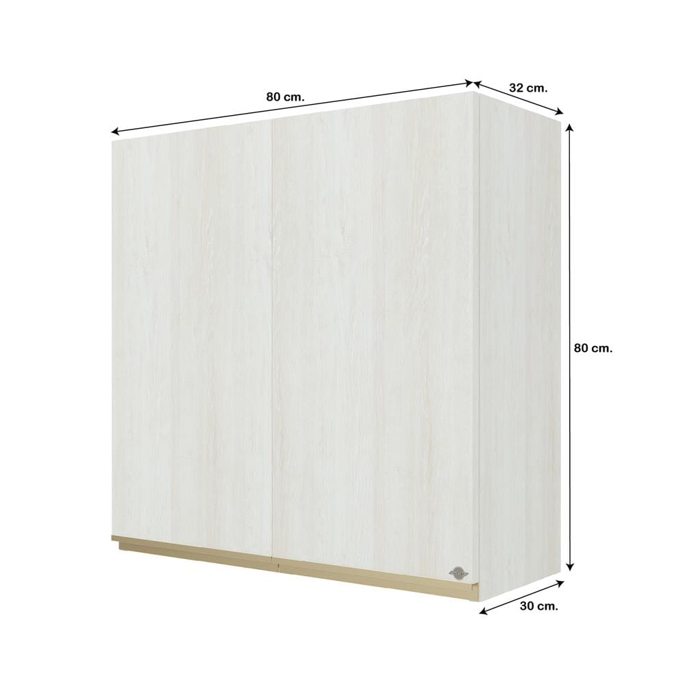 ตู้แขวนคู่ JUPITER JUVENTAS 80x80 ซม. สี SNOW WOOD