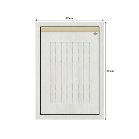 บานซิงค์เดี่ยวระแนง JUPITER JUVENTAS 47x67 ซม. สี SNOW WOOD_7