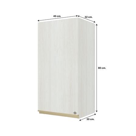 ตู้แขวนเดี่ยว JUPITER JUVENTAS 40x80 ซม. สี SNOW WOOD_5