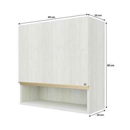 ตู้แขวนคู่ D2 JUPITER JUVENTAS 80x80 ซม. สี SNOW WOOD_4