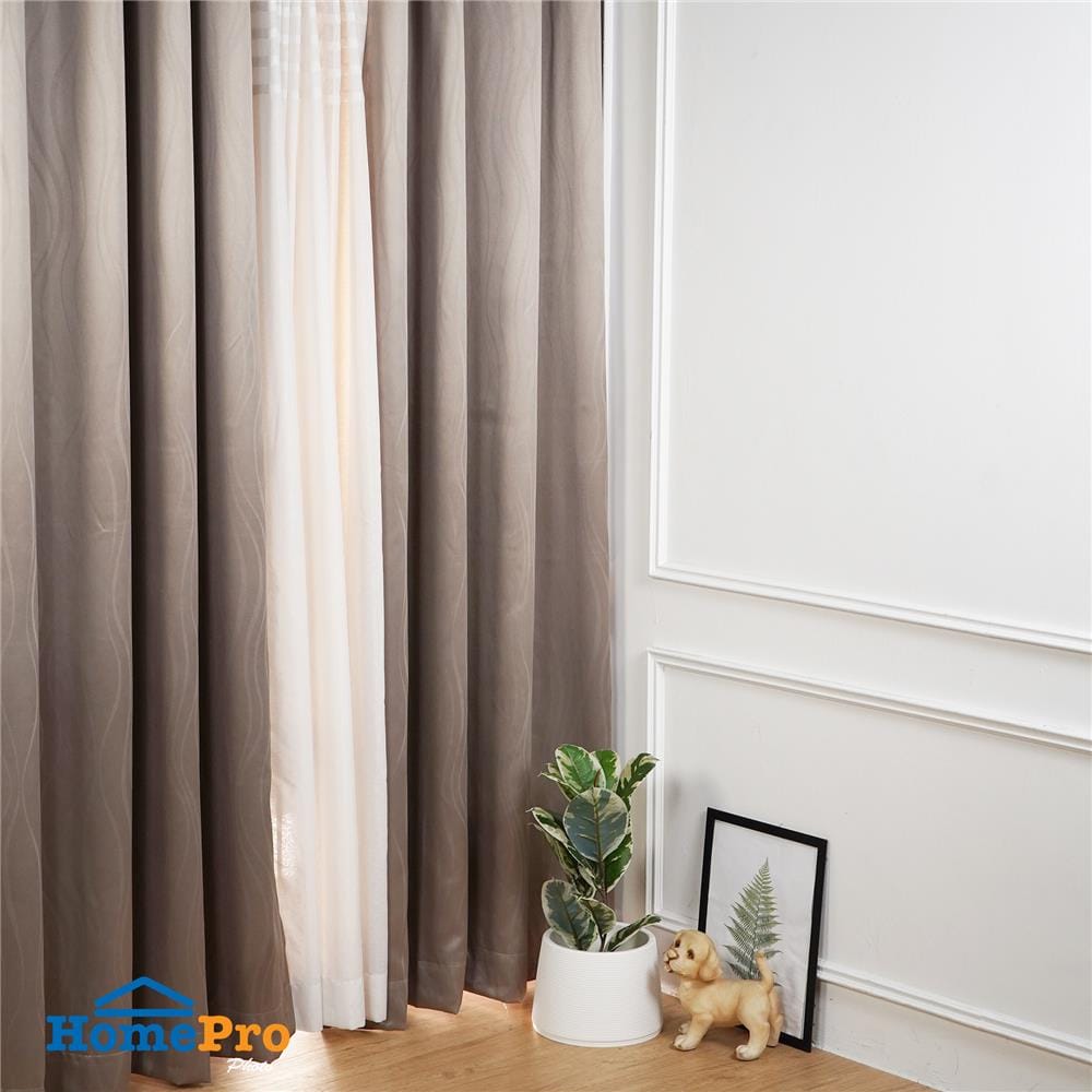 ผ้าม่าน EYELET HOME LIVING STYLE MEET UV 150X220 ซม. สีน้ำตาล