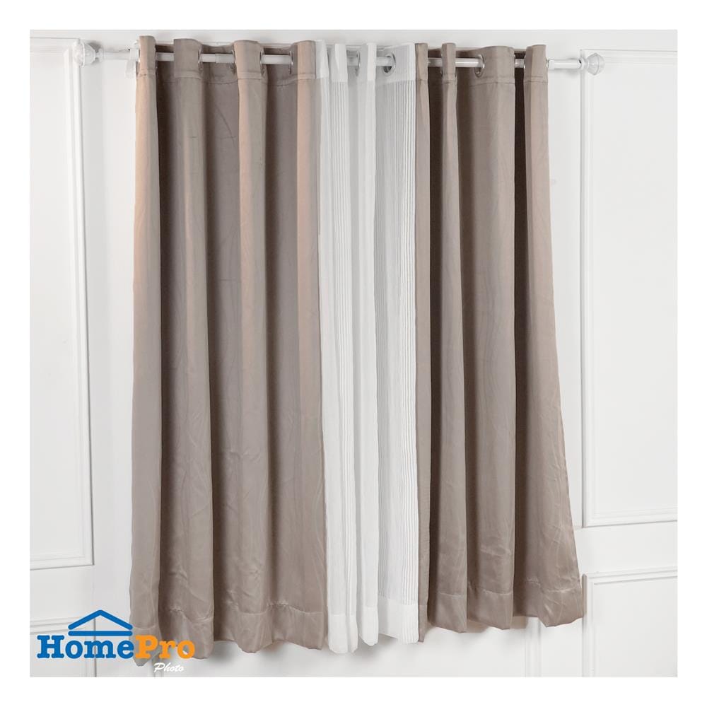 ผ้าม่าน EYELET HOME LIVING STYLE MEET UV 150X160 ซม. สีน้ำตาล