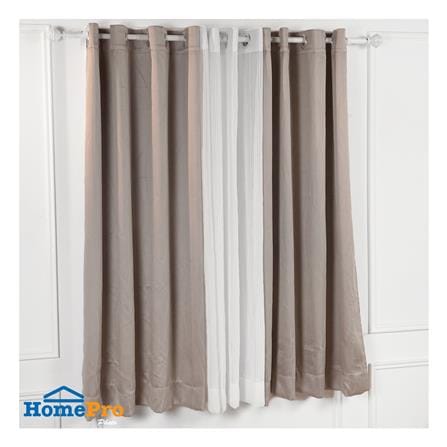 ผ้าม่าน EYELET HOME LIVING STYLE MEET UV 150X160 ซม. สีน้ำตาล_4