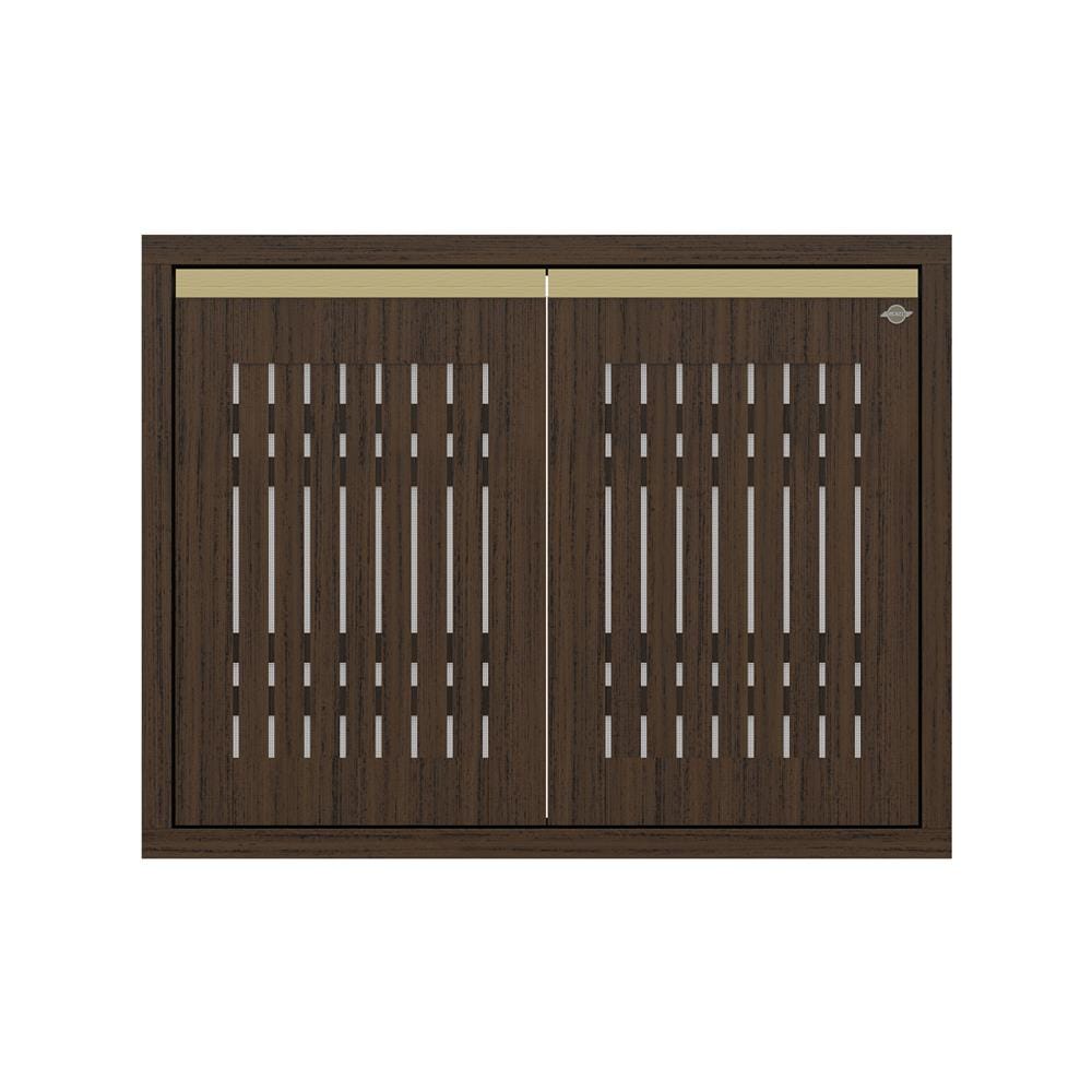 บานซิงค์คู่ระแนง JUPITER JUVENTAS 87x67 ซม. สี DARK TEAK