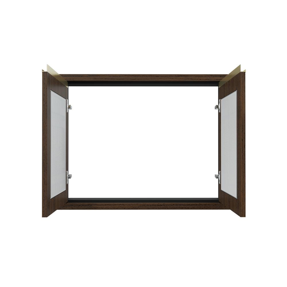บานซิงค์คู่ระแนง JUPITER JUVENTAS 87x67 ซม. สี DARK TEAK