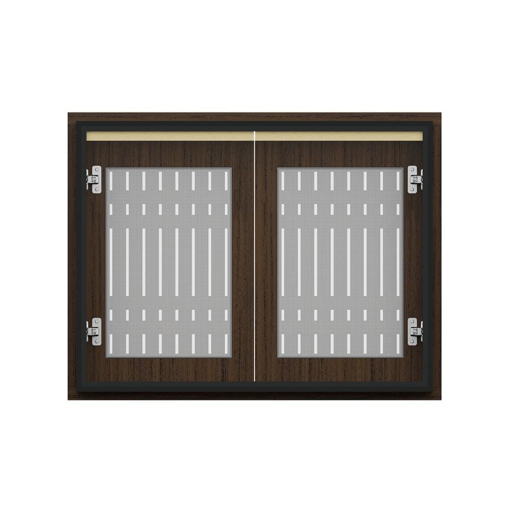 บานซิงค์คู่ระแนง JUPITER JUVENTAS 87x67 ซม. สี DARK TEAK