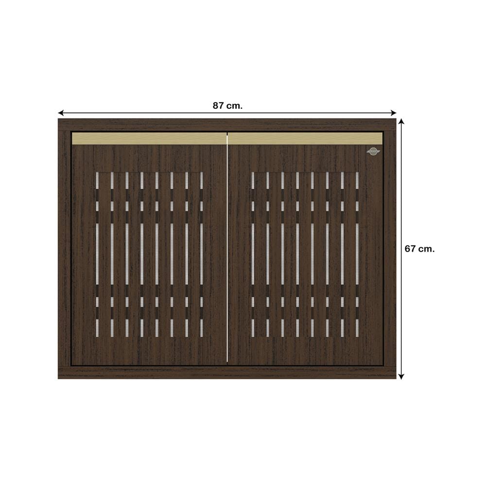 บานซิงค์คู่ระแนง JUPITER JUVENTAS 87x67 ซม. สี DARK TEAK