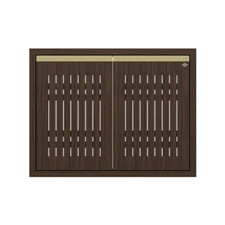 บานซิงค์คู่ระแนง JUPITER JUVENTAS 87x67 ซม. สี DARK TEAK_0