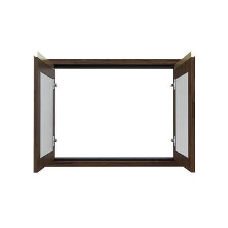 บานซิงค์คู่ระแนง JUPITER JUVENTAS 87x67 ซม. สี DARK TEAK_1