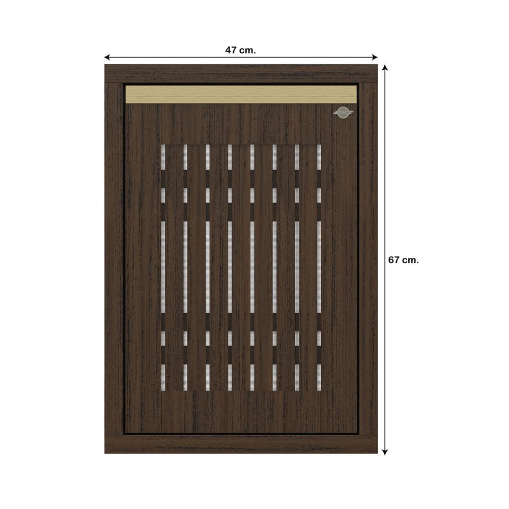 บานซิงค์เดี่ยวระแนง JUPITER JUVENTAS 47x67 ซม. สี DARK TEAK