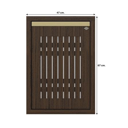 บานซิงค์เดี่ยวระแนง JUPITER JUVENTAS 47x67 ซม. สี DARK TEAK_6