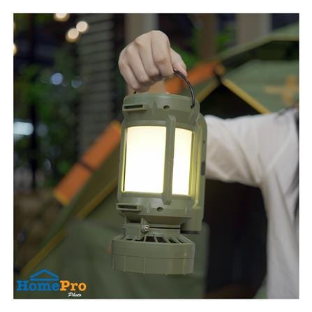 ไฟ LED แคมป์ปิ้งโซลาร์พร้อมพัดลม WORTH FL2525 160 ลูเมน DAYLIGHT_7